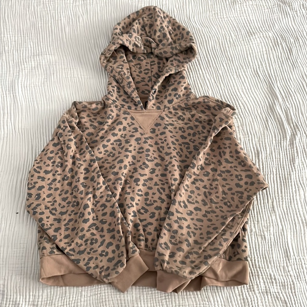 Abercrombie softAF leopard hoodie. Size L.